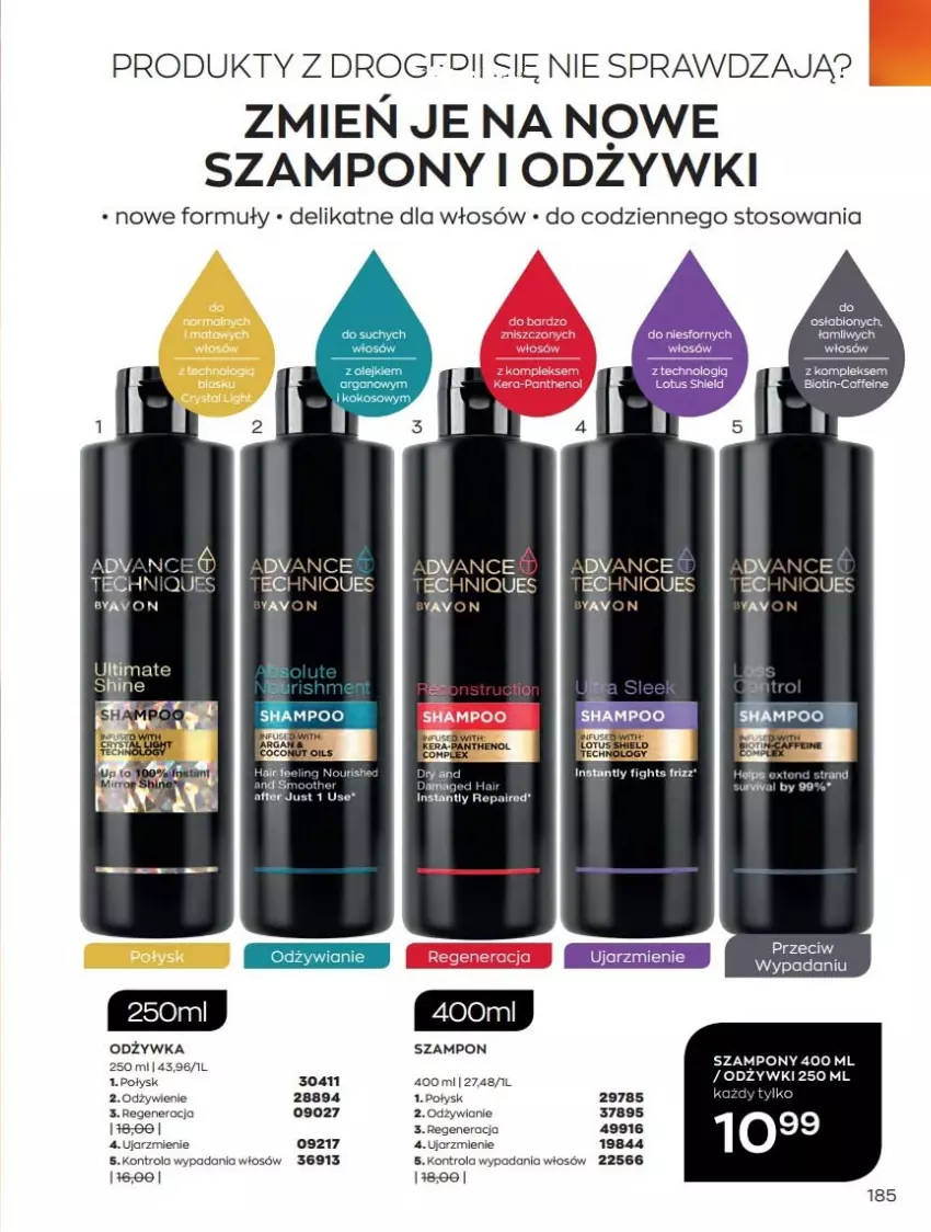 Gazetka promocyjna Avon - Czerwiec - ważna 01.06 do 30.06.2021 - strona 185 - produkty: Fa, Jaja, Odżywka, Szampon, Tran