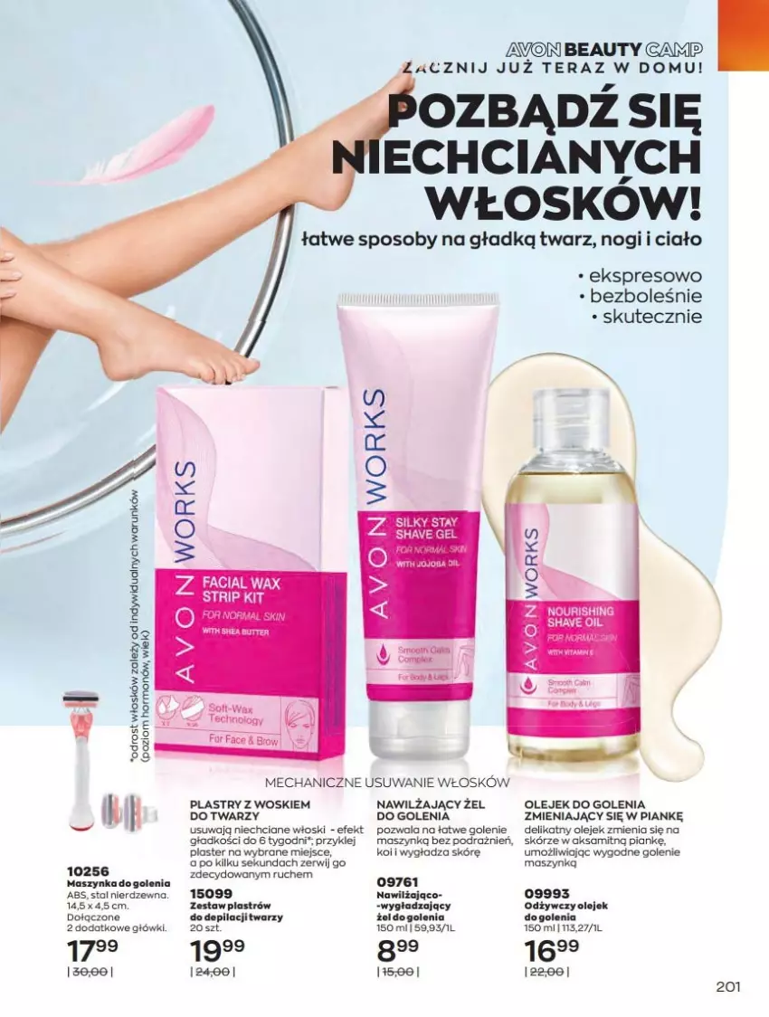 Gazetka promocyjna Avon - Czerwiec - ważna 01.06 do 30.06.2021 - strona 201 - produkty: Aksam, Body, Fa, Klej, Maszynka, Maszynka do golenia, Olej, Szynka, Tera