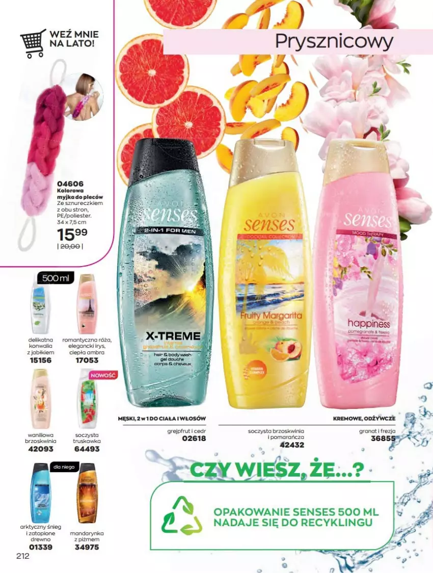 Gazetka promocyjna Avon - Czerwiec - ważna 01.06 do 30.06.2021 - strona 212 - produkty: Gra, Grejpfrut, Róża, Senses