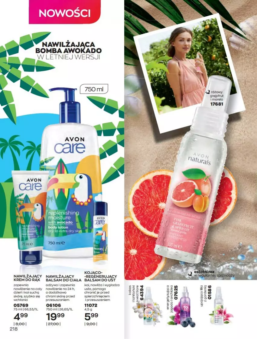 Gazetka promocyjna Avon - Czerwiec - ważna 01.06 do 30.06.2021 - strona 218 - produkty: Balsam do ciała, Balsam do ust, Krem do rąk, Nawilżający balsam