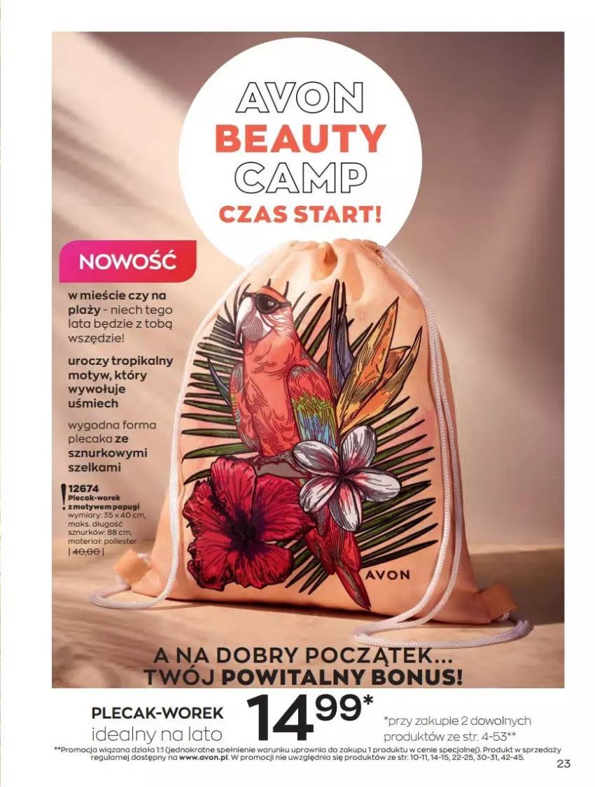 Gazetka promocyjna Avon - Czerwiec - ważna 01.06 do 30.06.2021 - strona 23 - produkty: Plecak