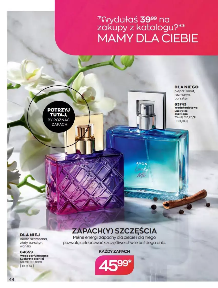 Gazetka promocyjna Avon - Czerwiec - ważna 01.06 do 30.06.2021 - strona 44 - produkty: Bursztyn, Perfum, Pieprz, Woda, Woda perfumowana