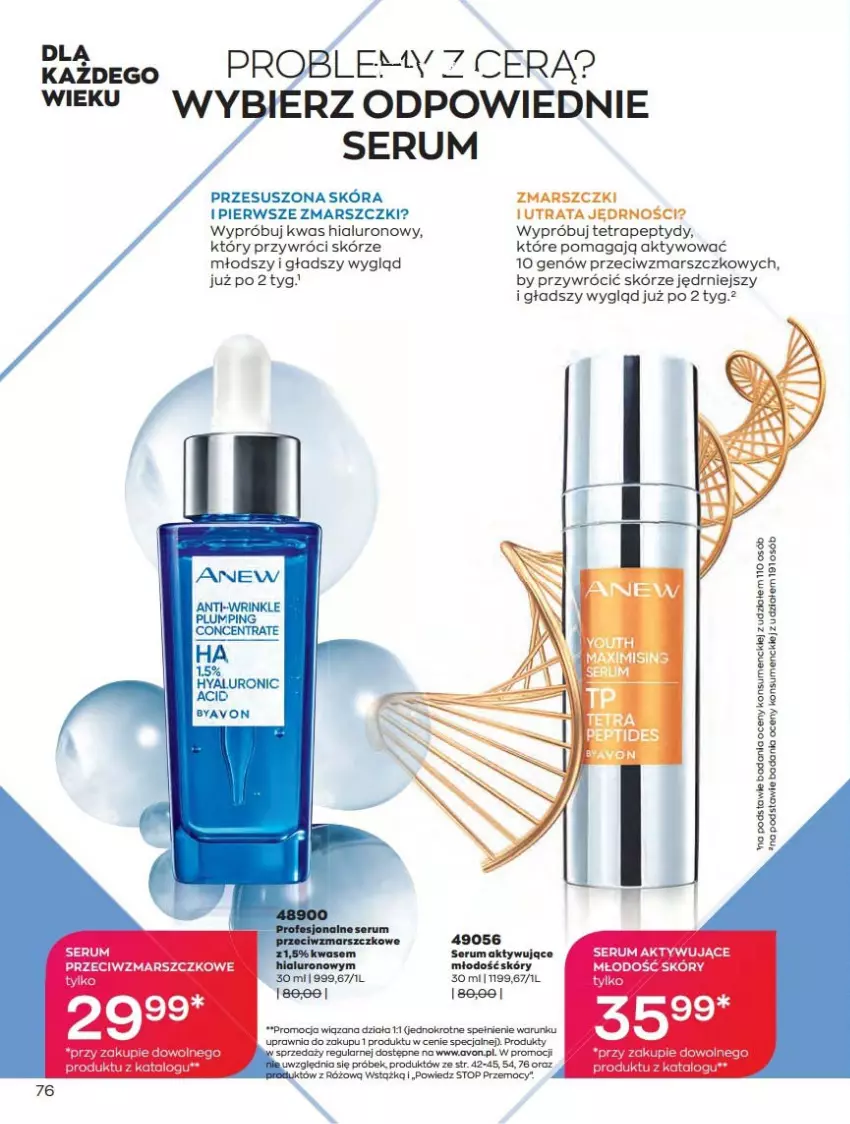 Gazetka promocyjna Avon - Czerwiec - ważna 01.06 do 30.06.2021 - strona 76 - produkty: Anew, Mars, Rum, Ser, Serum, Top