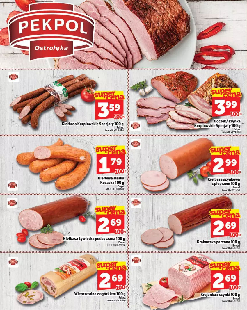 Gazetka promocyjna Topaz - Gazetka - ważna 11.09 do 17.09.2025 - strona 10 - produkty: Kaki, Kask, Kiełbasa, Kiełbasa śląska, Pekpol, Pieprz, Szynka, Wieprzowina