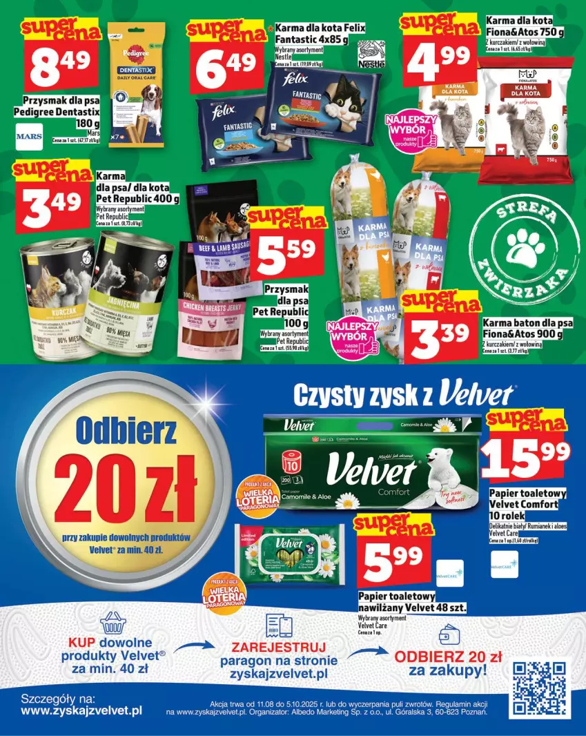 Gazetka promocyjna Topaz - Gazetka - ważna 11.09 do 17.09.2025 - strona 23 - produkty: Felix, Papier, Papier toaletowy, Rum, Velvet