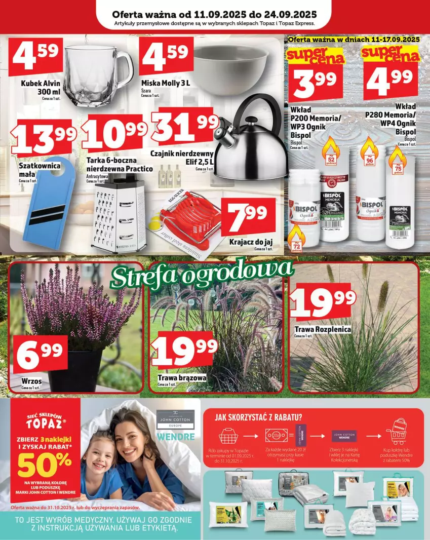 Gazetka promocyjna Topaz - Gazetka - ważna 11.09 do 17.09.2025 - strona 27 - produkty: Czajnik, Kubek, Miska, Tarka, Top