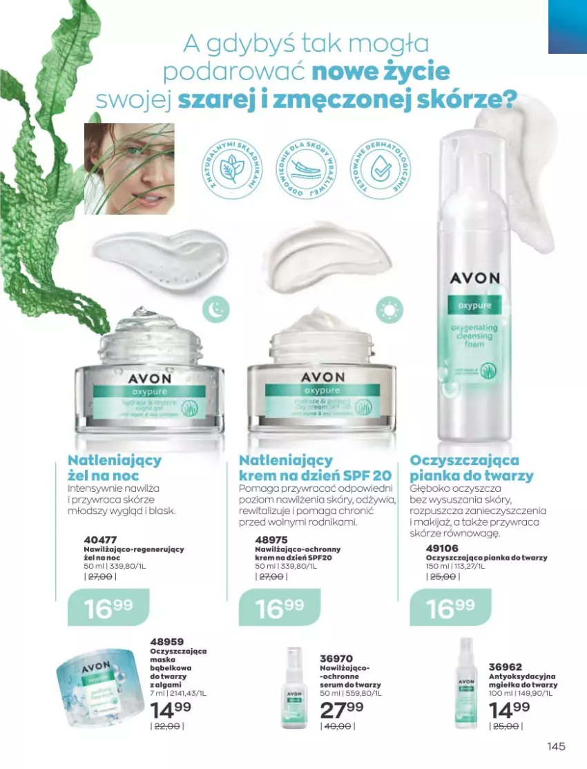 Gazetka promocyjna Avon - Katalog Avon 10/2021 kampania październik - ważna 01.09 do 31.10.2021 - strona 141 - produkty: Krem na dzień, LG, Makijaż, Maska, Ochronny krem, Rum, Ser, Serum, Serum do twarzy