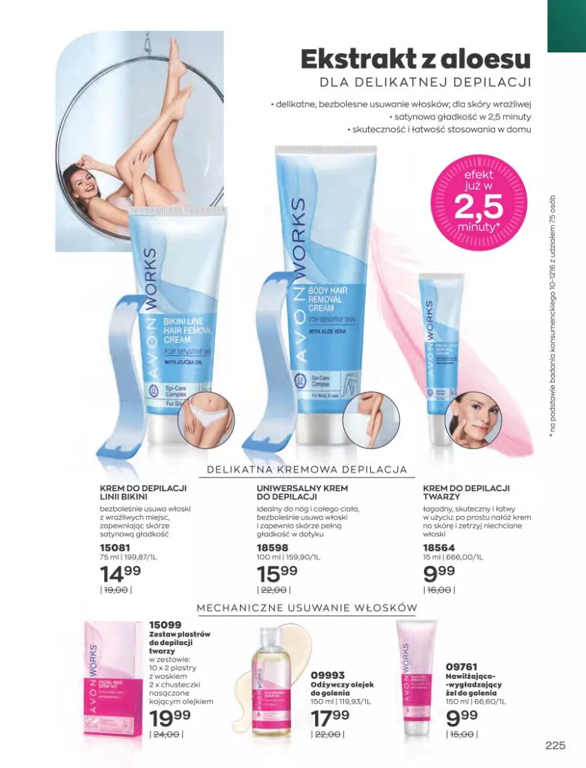 Gazetka promocyjna Avon - Katalog Avon 10/2021 kampania październik - ważna 01.09 do 31.10.2021 - strona 221 - produkty: Bikini, Chusteczki, Krem do depilacji, Nuty, Olej