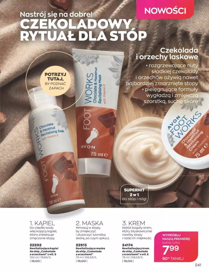 Gazetka promocyjna Avon - Katalog Avon 10/2021 kampania październik - ważna 01.09 do 31.10.2021 - strona 237 - produkty: Czekolada, Maska, Nuty, Top