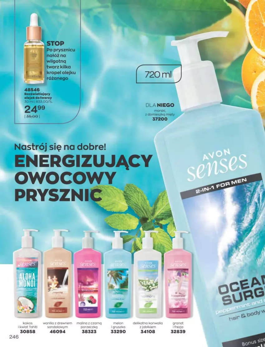 Gazetka promocyjna Avon - Katalog Avon 10/2021 kampania październik - ważna 01.09 do 31.10.2021 - strona 242 - produkty: Gra, Granat, Kokos, Melon, Olej, Por