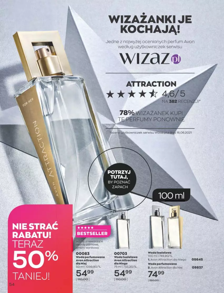 Gazetka promocyjna Avon - Katalog Avon 10/2021 kampania październik - ważna 01.09 do 31.10.2021 - strona 50 - produkty: Koc, Perfum, Ser, Tera, Woda, Woda perfumowana, Woda toaletowa