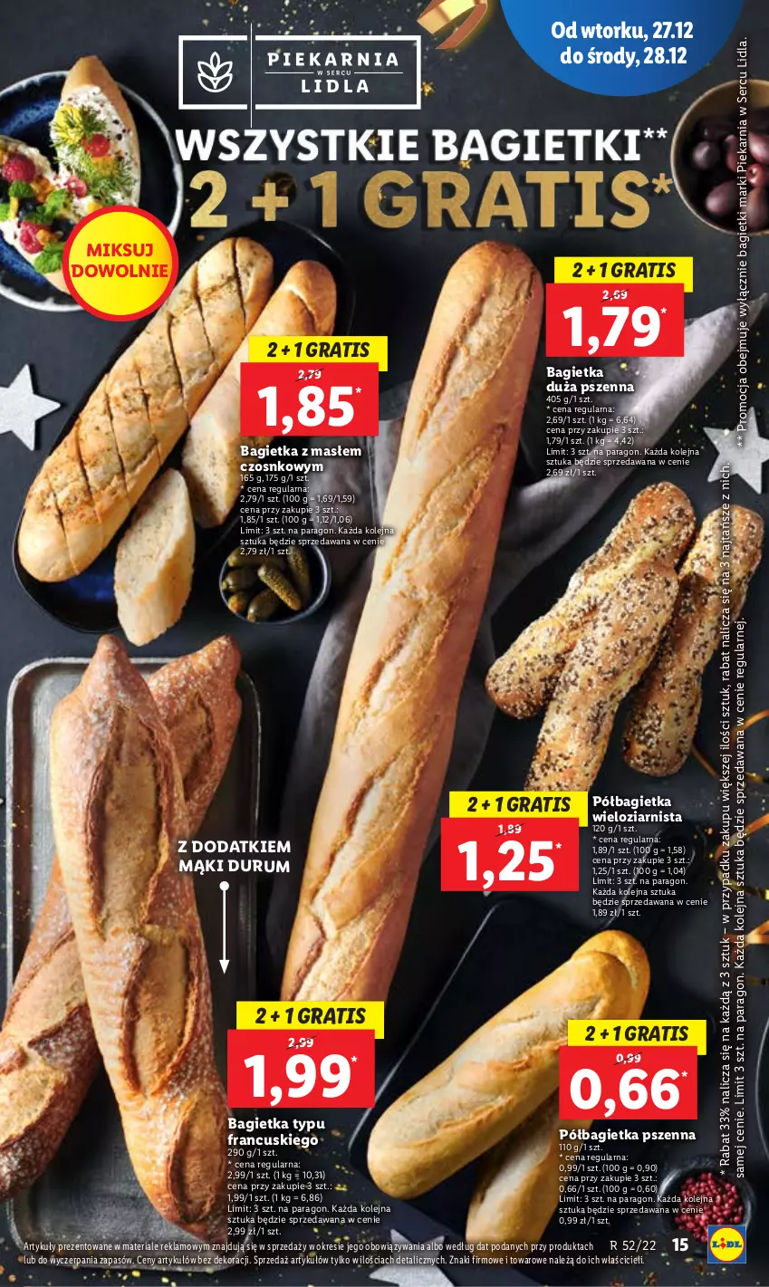 Gazetka promocyjna Lidl - GAZETKA - ważna 27.12 do 28.12.2022 - strona 17 - produkty: Bagietka, Bagietka pszenna, Gra, Olej, Półbagietka, Rum, Ser