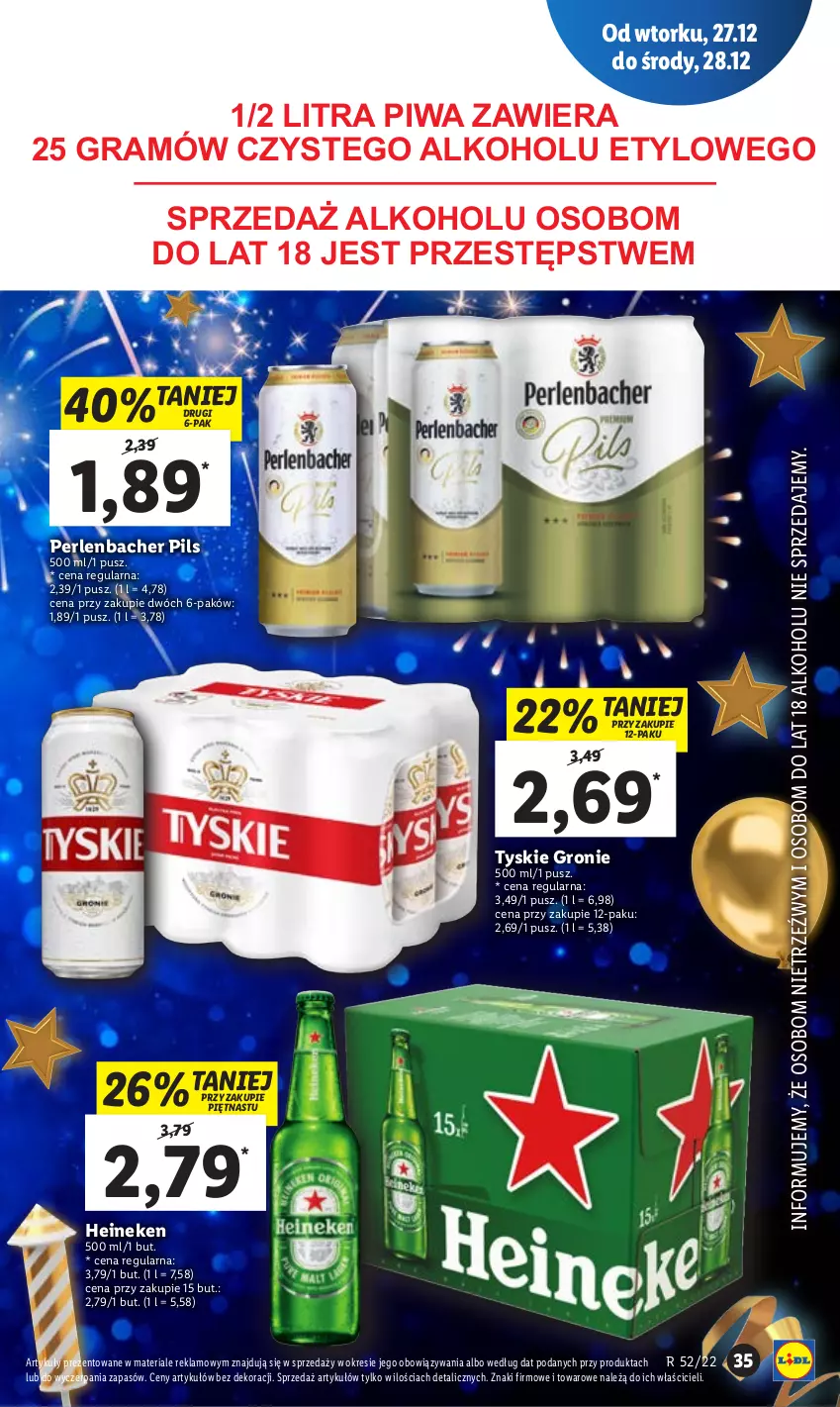 Gazetka promocyjna Lidl - GAZETKA - ważna 27.12 do 28.12.2022 - strona 41 - produkty: Gra, Heineken, NBA, Piwa, Tyskie