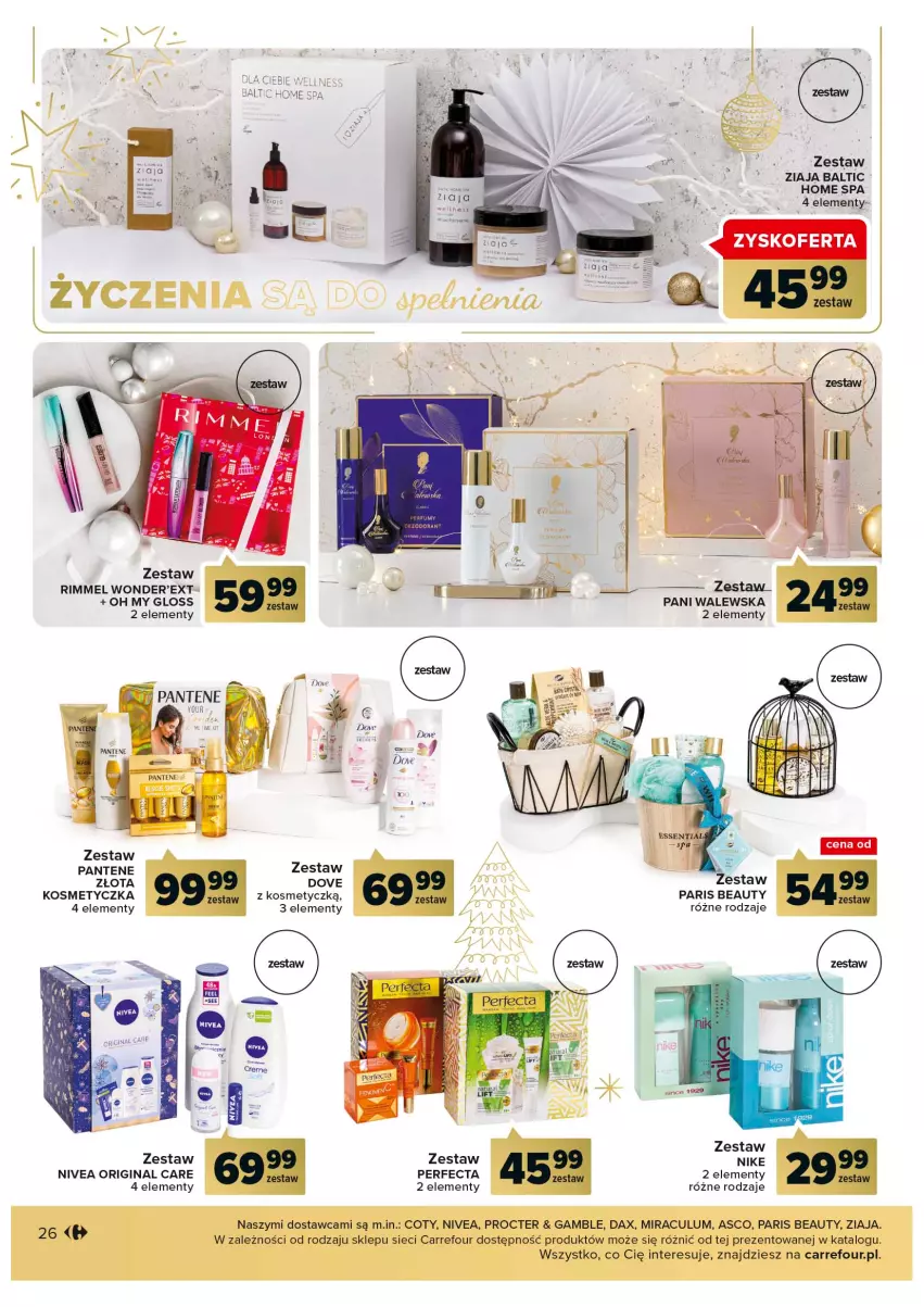 Gazetka promocyjna Carrefour - Gazetka Prezenty część 2 - ważna 29.11 do 24.12.2022 - strona 26 - produkty: DAX, Dove, Gin, Kosmetyczka, Nike, Nivea, Pantene, Perfecta, Ziaja