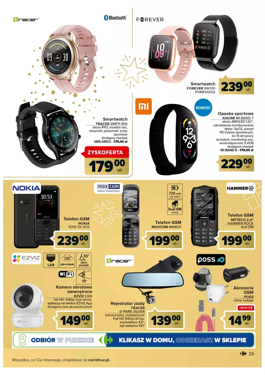 Gazetka promocyjna Carrefour - Gazetka Prezenty część 2 - ważna 29.11 do 24.12.2022 - strona 29 - produkty: Acer, Amol, Kamera, Monitor, Nokia, Opaska, Por, Smartwatch, Sport, Telefon