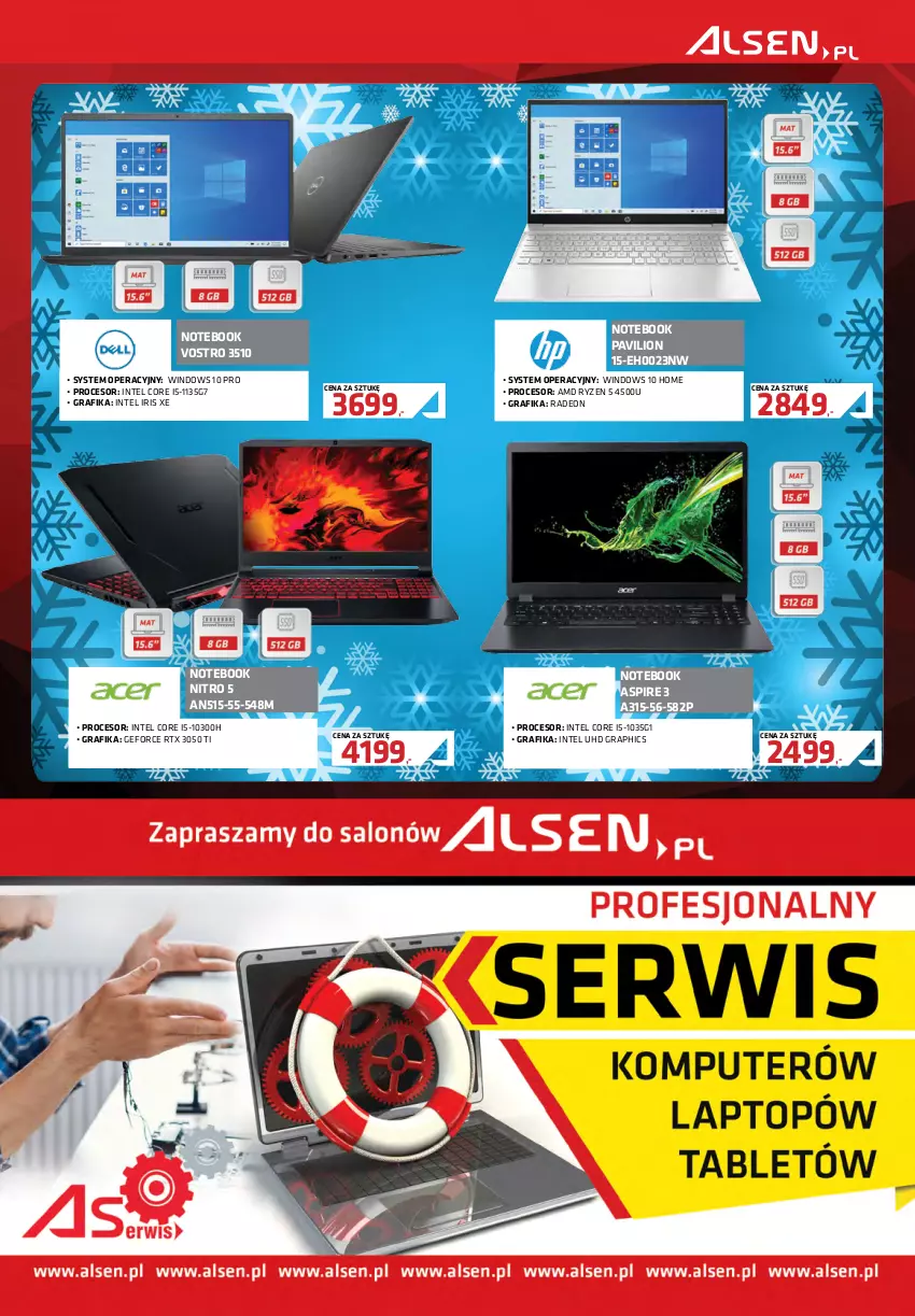 Gazetka promocyjna Alsen - Gazetka Alsen - ważna 01.12 do 31.12.2021 - strona 8 - produkty: Gra, Grafika, Intel, Lion, Notebook, Procesor, Radeon