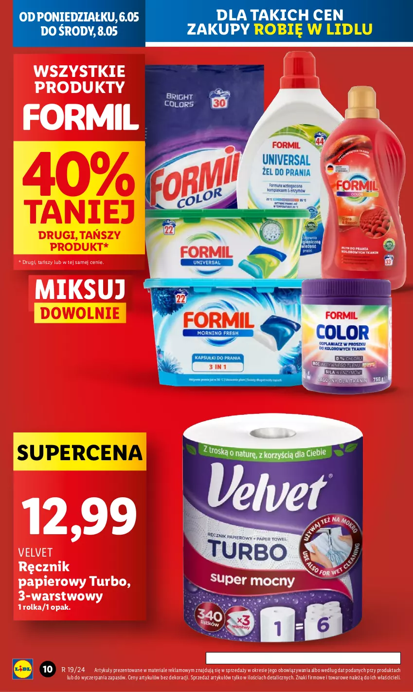 Gazetka promocyjna Lidl - GAZETKA - ważna 06.05 do 08.05.2024 - strona 14 - produkty: Papier, Ręcznik, Velvet