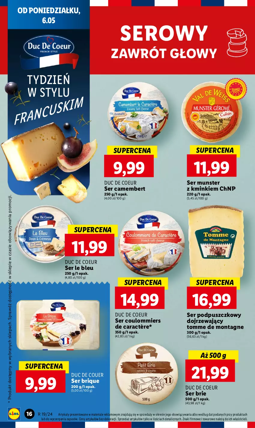 Gazetka promocyjna Lidl - GAZETKA - ważna 06.05 do 08.05.2024 - strona 22 - produkty: Brie, Camembert, Ser