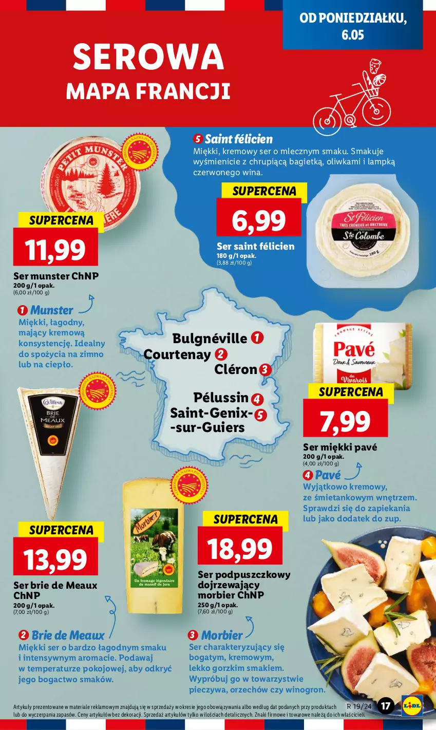 Gazetka promocyjna Lidl - GAZETKA - ważna 06.05 do 08.05.2024 - strona 23 - produkty: Brie, LG, Piec, Ser, Wino