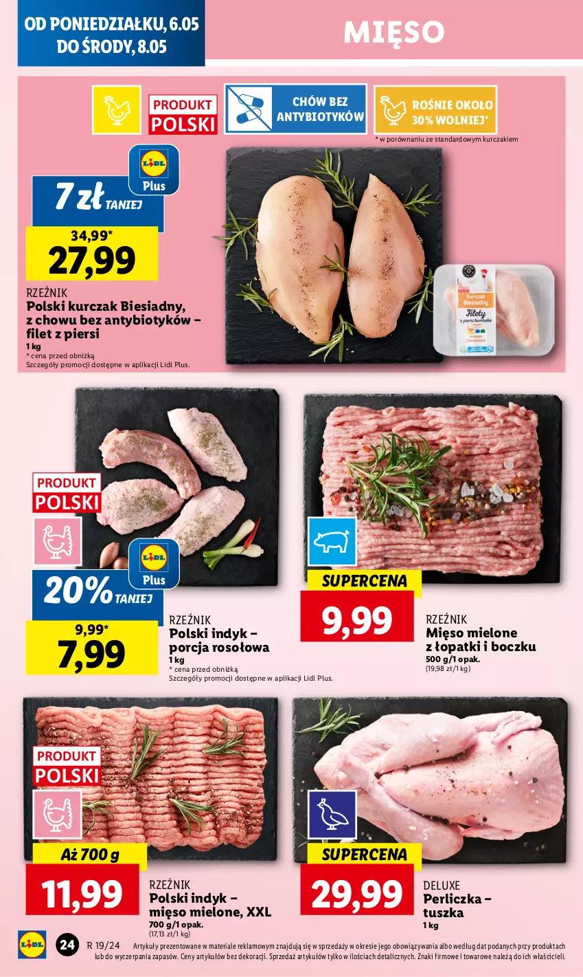 Gazetka promocyjna Lidl - GAZETKA - ważna 06.05 do 08.05.2024 - strona 30 - produkty: Kurczak, Mięso, Mięso mielone, Perliczka, Por, Tusz