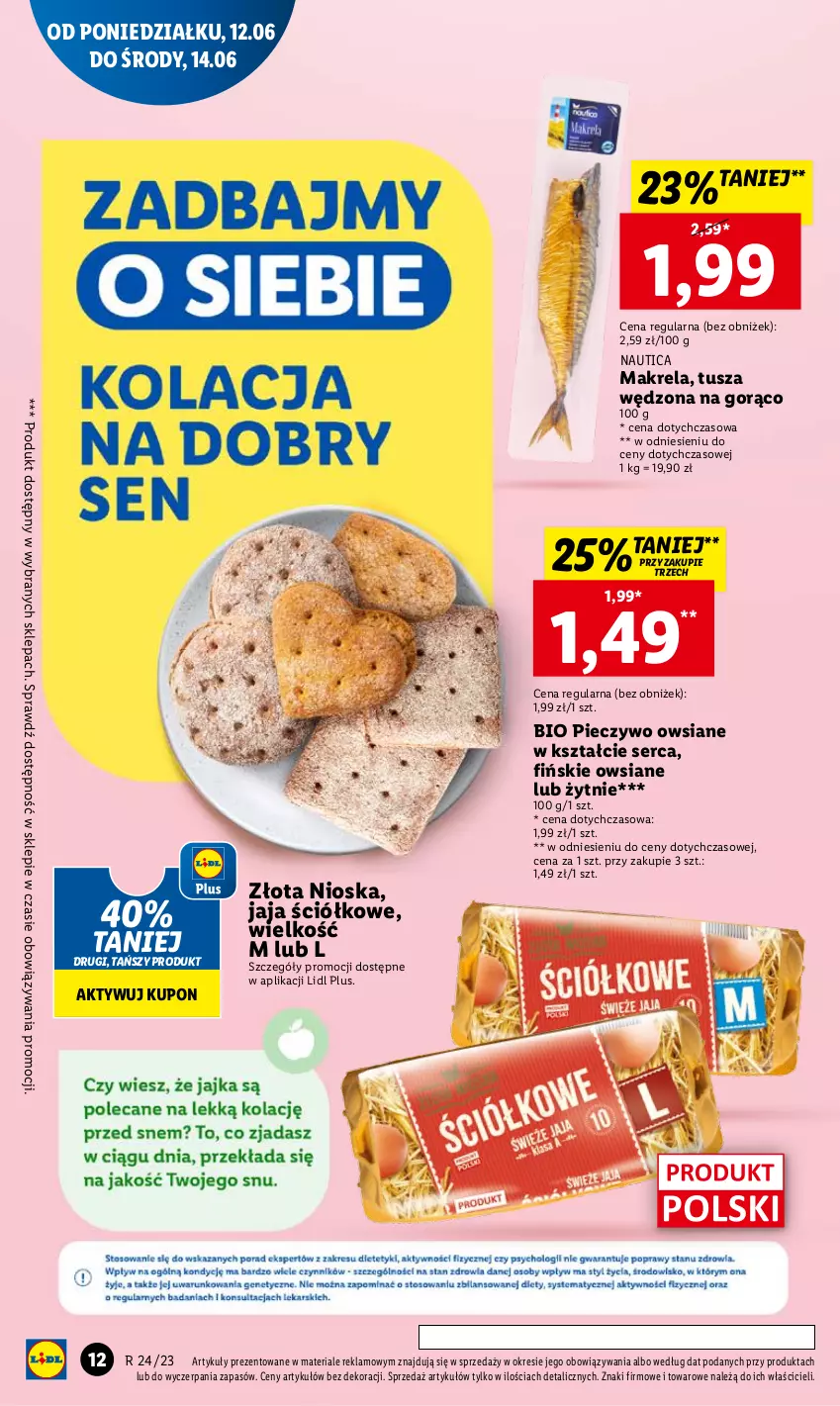 Gazetka promocyjna Lidl - GAZETKA - ważna 12.06 do 14.06.2023 - strona 16 - produkty: Jaja, Piec, Pieczywo, Ser, Tusz