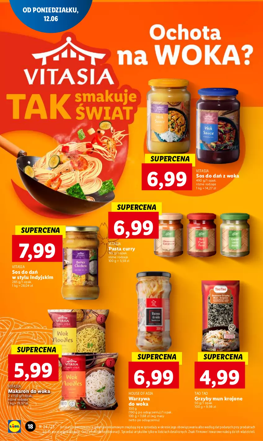 Gazetka promocyjna Lidl - GAZETKA - ważna 12.06 do 14.06.2023 - strona 20 - produkty: Grzyby, Grzyby mun, House of Asia, Makaron, Sos, Warzywa, Warzywa do woka