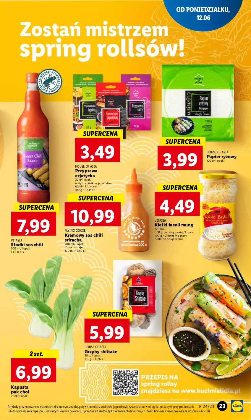 Gazetka promocyjna Lidl - GAZETKA - ważna 12.06 do 14.06.2023 - strona 25 - produkty: Fa, Fasoli mung, Grzyby, Grzyby shiitake, House of Asia, Kiełki, Papier, Papier ryżowy, Ryż, Sos