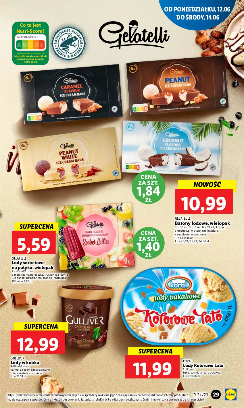 Gazetka promocyjna Lidl - GAZETKA - ważna 12.06 do 14.06.2023 - strona 31 - produkty: Baton, Czekolada, Kokos, Lody, Mango, Por, Sos, Wazon