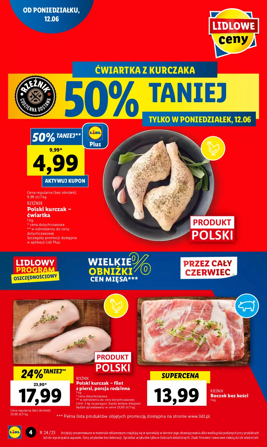 Gazetka promocyjna Lidl - GAZETKA - ważna 12.06 do 14.06.2023 - strona 8 - produkty: Boczek, Boczek bez kości, Gra, Kurczak, Olej, Por