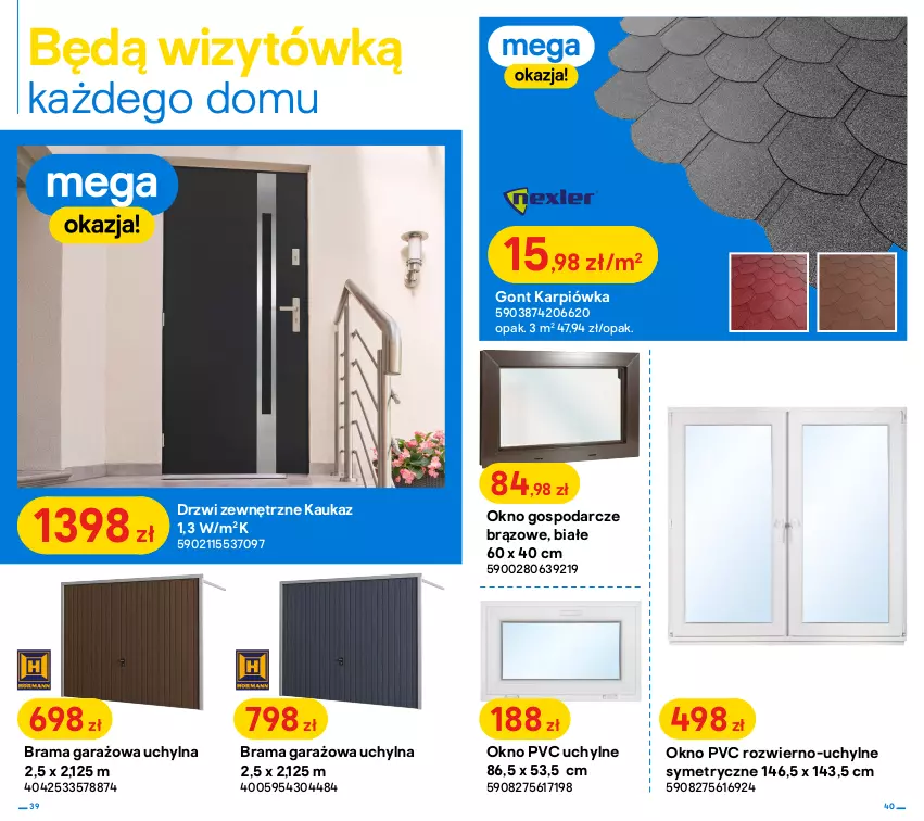 Gazetka promocyjna Castorama - Gazetka Castorama - ważna 23.06 do 11.07.2021 - strona 20 - produkty: Drzwi, Drzwi zewnętrzne, Garaż, Karp, Okno, Rama