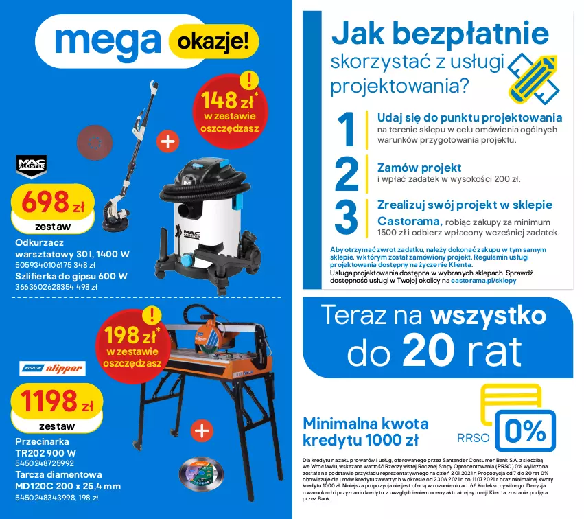 Gazetka promocyjna Castorama - Gazetka Castorama - ważna 23.06 do 11.07.2021 - strona 27 - produkty: Astor, Odkurzacz, Odkurzacz warsztatowy, Przecinarka, Rama, Sok, Szlifierka, Tarcza diamentowa, Tera, Top