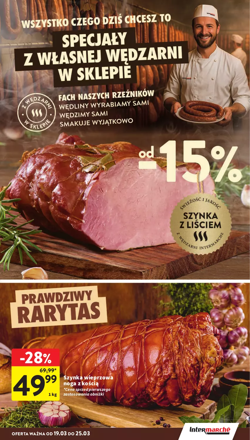 Gazetka promocyjna Intermarche - Gazetka Intermarche - ważna 19.03 do 25.03.2026 - strona 23 - produkty: Szynka, Szynka wieprzowa