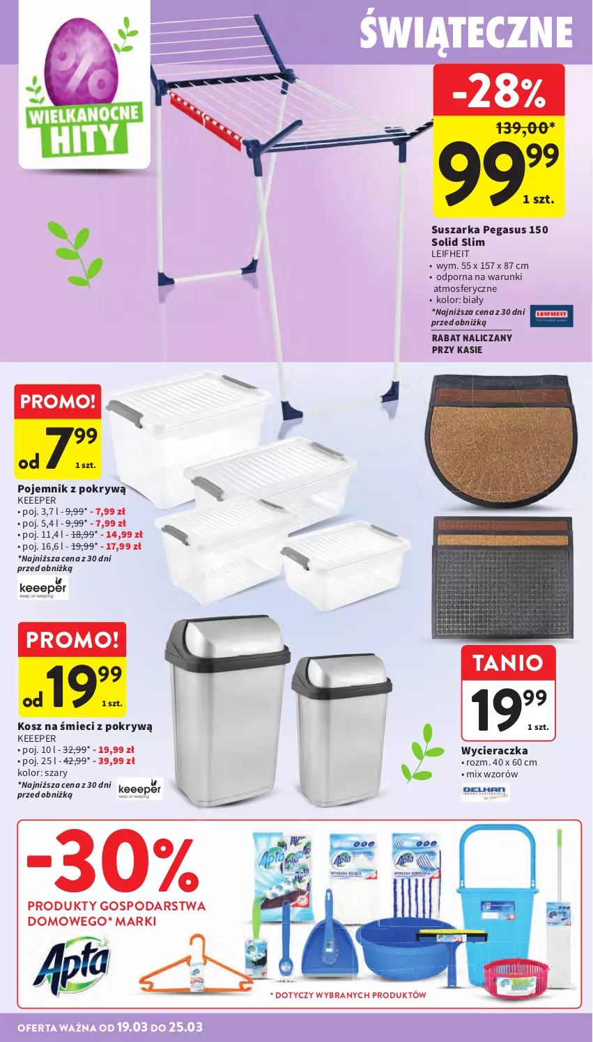 Gazetka promocyjna Intermarche - Gazetka Intermarche - ważna 19.03 do 25.03.2026 - strona 44 - produkty: Asus, Kosz, Pojemnik, Por, Suszarka, Wycieraczka