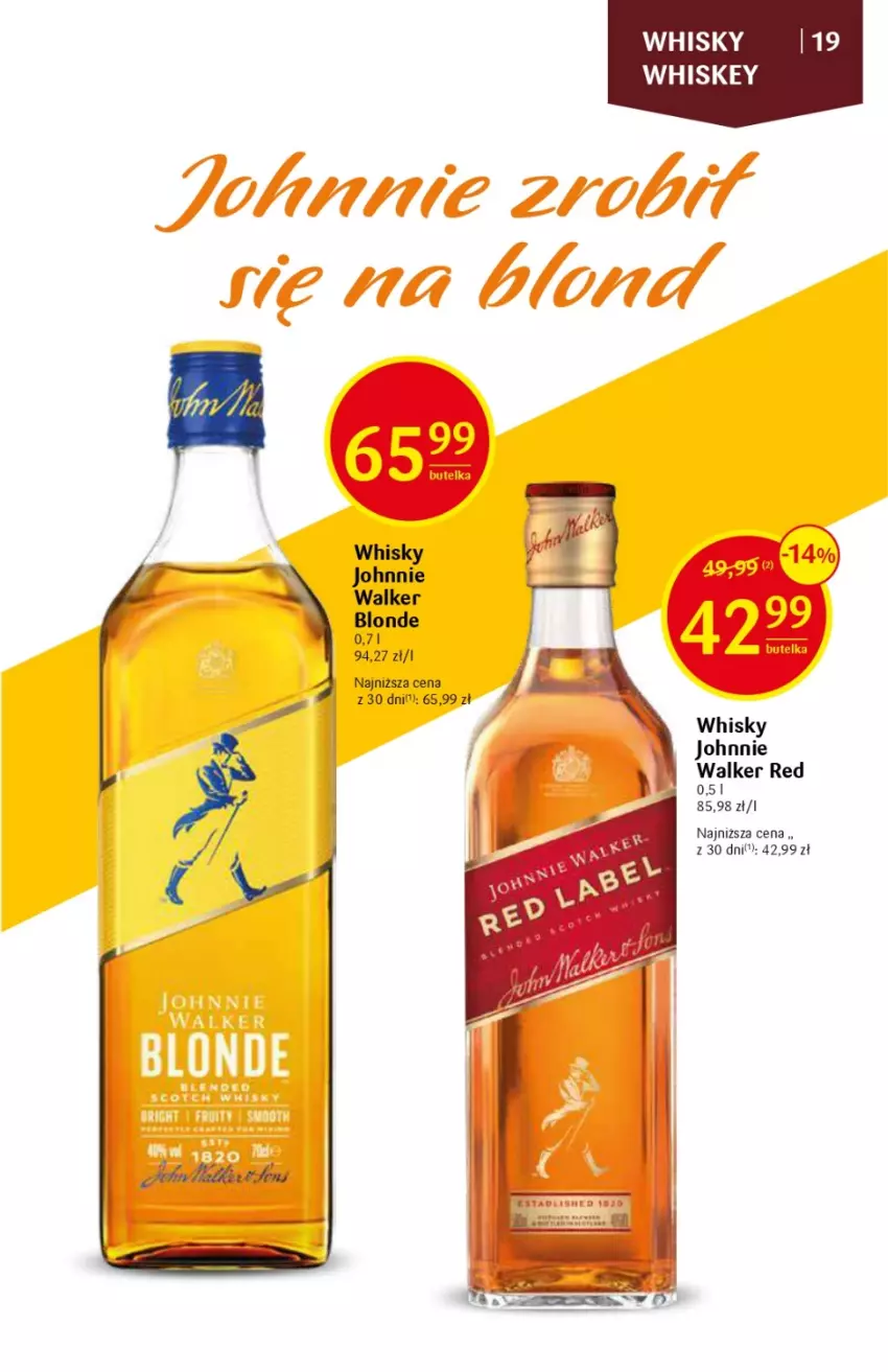 Gazetka promocyjna Delikatesy Centrum - DeliBarek DC33/34 - ważna 24.08 do 06.09.2023 - strona 19 - produkty: Johnnie Walker, Whiskey, Whisky