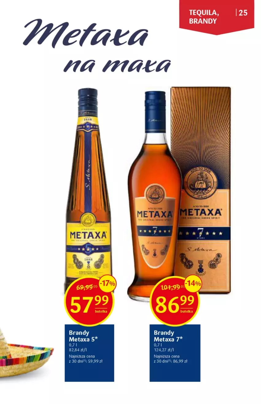 Gazetka promocyjna Delikatesy Centrum - DeliBarek DC33/34 - ważna 24.08 do 06.09.2023 - strona 25 - produkty: Metaxa