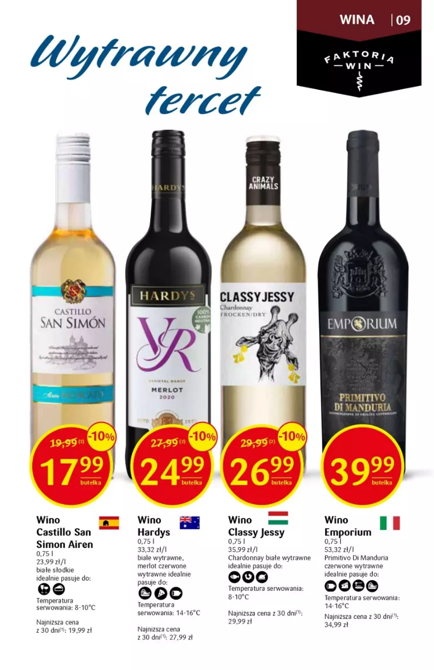 Gazetka promocyjna Delikatesy Centrum - DeliBarek DC33/34 - ważna 24.08 do 06.09.2023 - strona 9 - produkty: Chardonnay, Merlot, Por, Ser, Wino