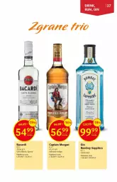 Gazetka promocyjna Delikatesy Centrum - DeliBarek DC33/34 - Gazetka - ważna od 06.09 do 06.09.2023 - strona 27 - produkty: Rum, Por, Gin, Gra, Captain Morgan, Bacardi