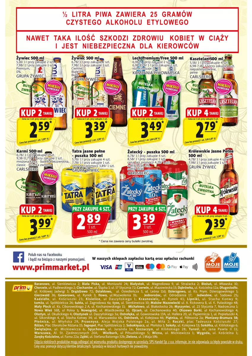 Gazetka promocyjna Prim Market - ważna 20.11 do 26.11.2025 - strona 16 - produkty: Fa, Jednorożec, Karmi, Kasztelan, Kawa, Kisiel, Koc, Królewski, Mysz, Ogród, Olej, Papier, Piątnica, Róża, Sok, Sokół, Stock, Tatra