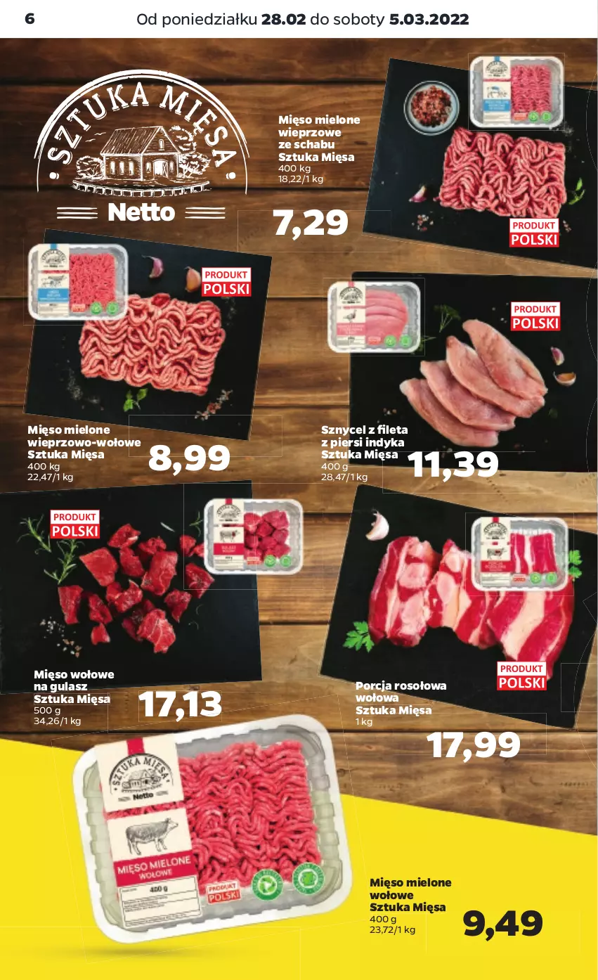 Gazetka promocyjna Netto - Gazetka spożywcza - ważna 28.02 do 05.03.2022 - strona 6 - produkty: Mięso, Mięso mielone, Mięso wołowe, Por