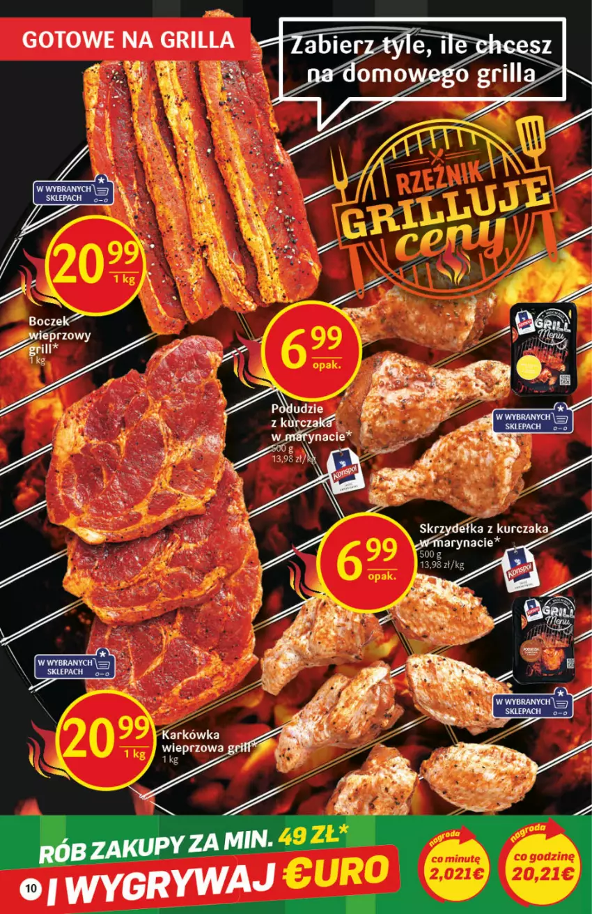 Gazetka promocyjna Delikatesy Centrum - Gazetka Delikatesy Centrum - ważna 17.06 do 23.06.2021 - strona 10 - produkty: Boczek, Grill, Karkówka wieprzowa, LG