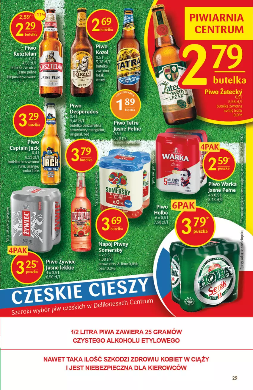 Gazetka promocyjna Delikatesy Centrum - Gazetka Delikatesy Centrum - ważna 17.06 do 23.06.2021 - strona 29 - produkty: Desperados, Fa, Gin, Gra, Kozel, Napój, Piec, Piwa, Piwo, Rum, Sos, Warka