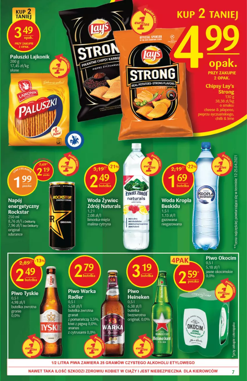 Gazetka promocyjna Delikatesy Centrum - Gazetka Delikatesy Centrum - ważna 17.06 do 23.06.2021 - strona 7 - produkty: Gra, Heineken, Kiwi, Koc, Lajkonik, Limonka, Mięta, Okocim, Piec, Piwa, Piwo, Warka