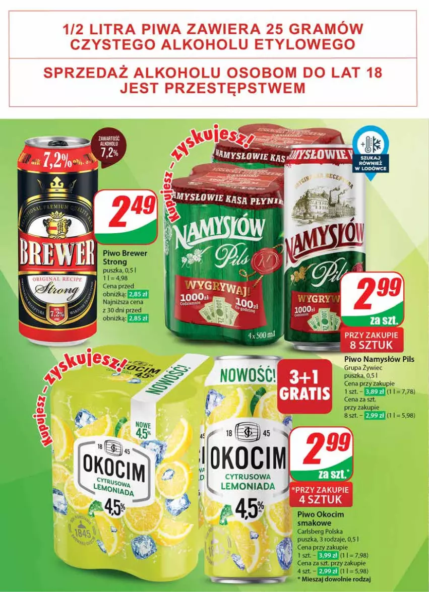 Gazetka promocyjna Dino - Gazetka 29 / 2024 - ważna 17.07 do 23.07.2024 - strona 44 - produkty: Gra, Koc, Lemoniada, Namysłów, Okocim, Piwa, Piwo