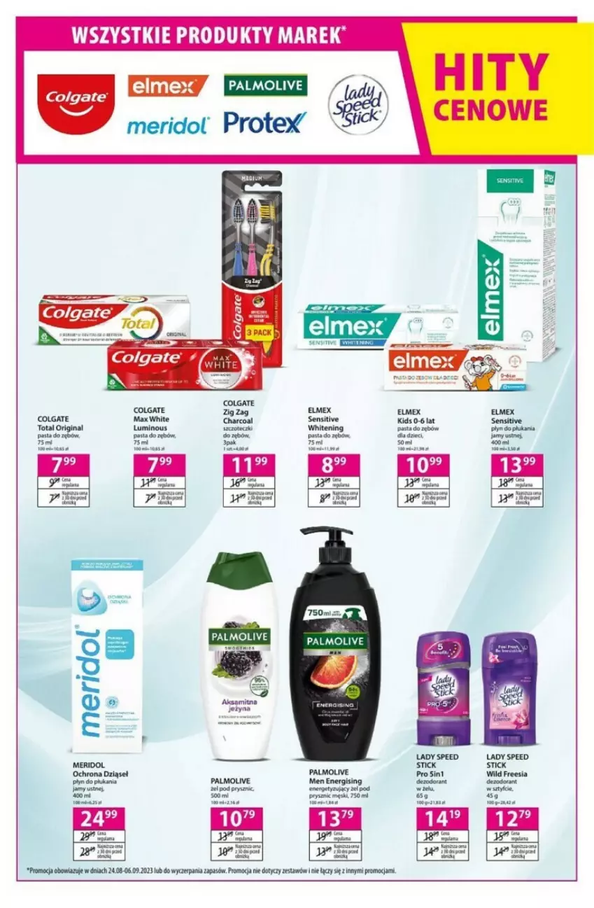 Gazetka promocyjna Hebe - ważna 24.08 do 06.09.2023 - strona 3 - produkty: Colgate, Colgate Total, Dzieci, Elmex, Gin, LG, Palmolive, Pasta do zębów