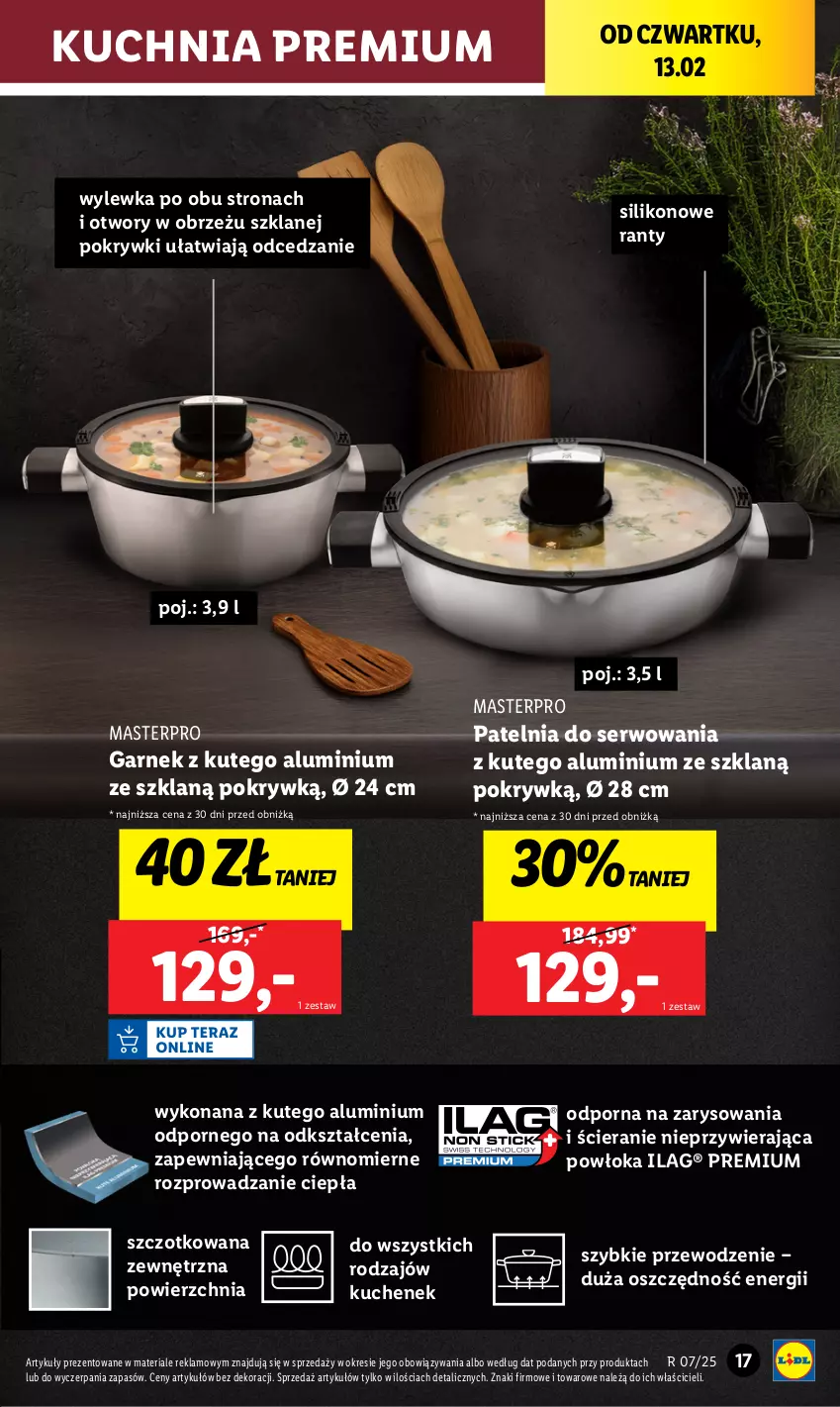 Gazetka promocyjna Lidl - GAZETKA - ważna 10.02 do 15.02.2025 - strona 17 - produkty: Garnek, Kuchnia, Patelnia, Por, Ser