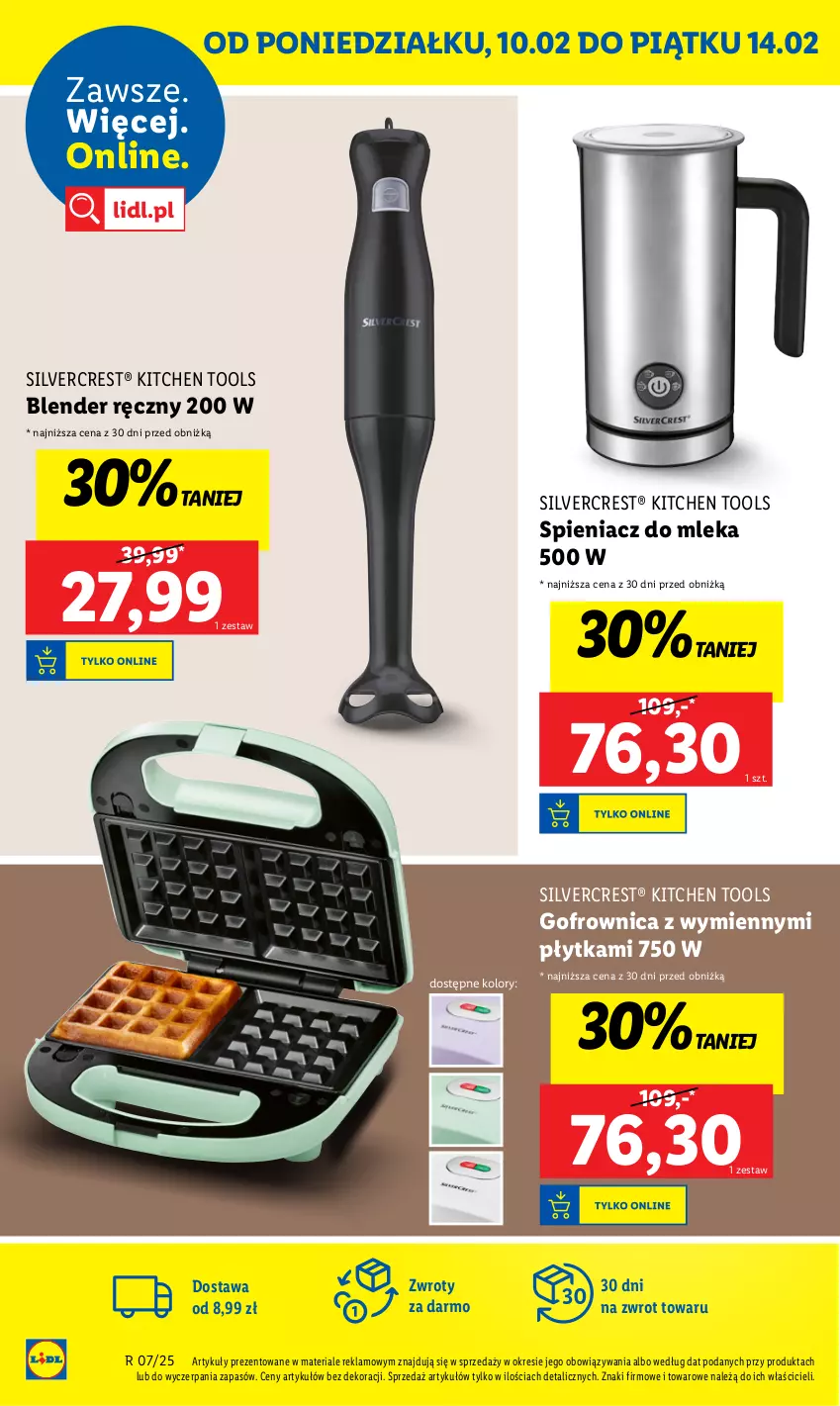 Gazetka promocyjna Lidl - GAZETKA - ważna 10.02 do 15.02.2025 - strona 24 - produkty: Blender, Blender ręczny, Gofrownica, Płytka, Silvercrest