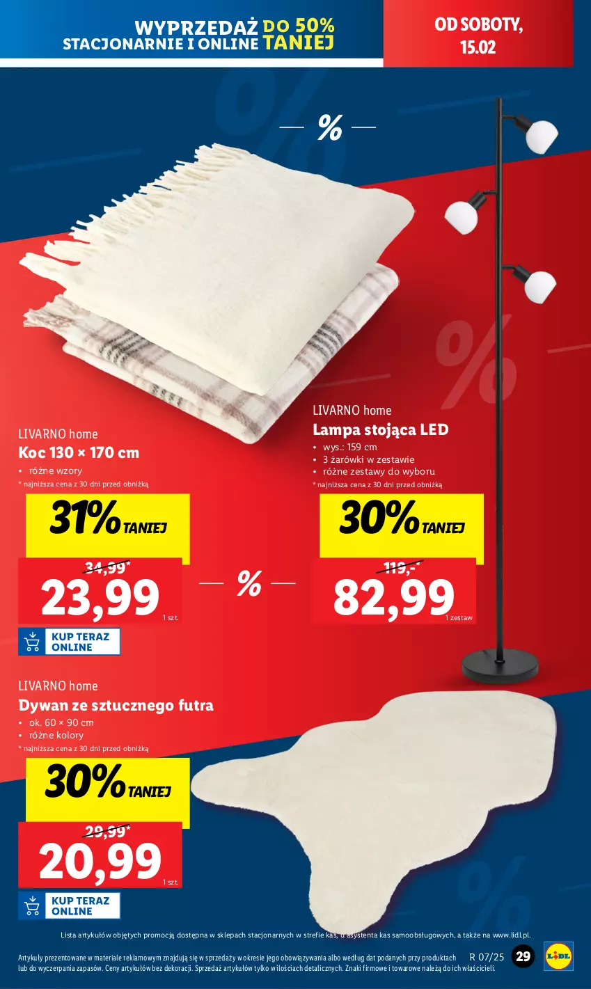 Gazetka promocyjna Lidl - GAZETKA - ważna 10.02 do 15.02.2025 - strona 35 - produkty: Dywan, Ivar, Koc, Lampa