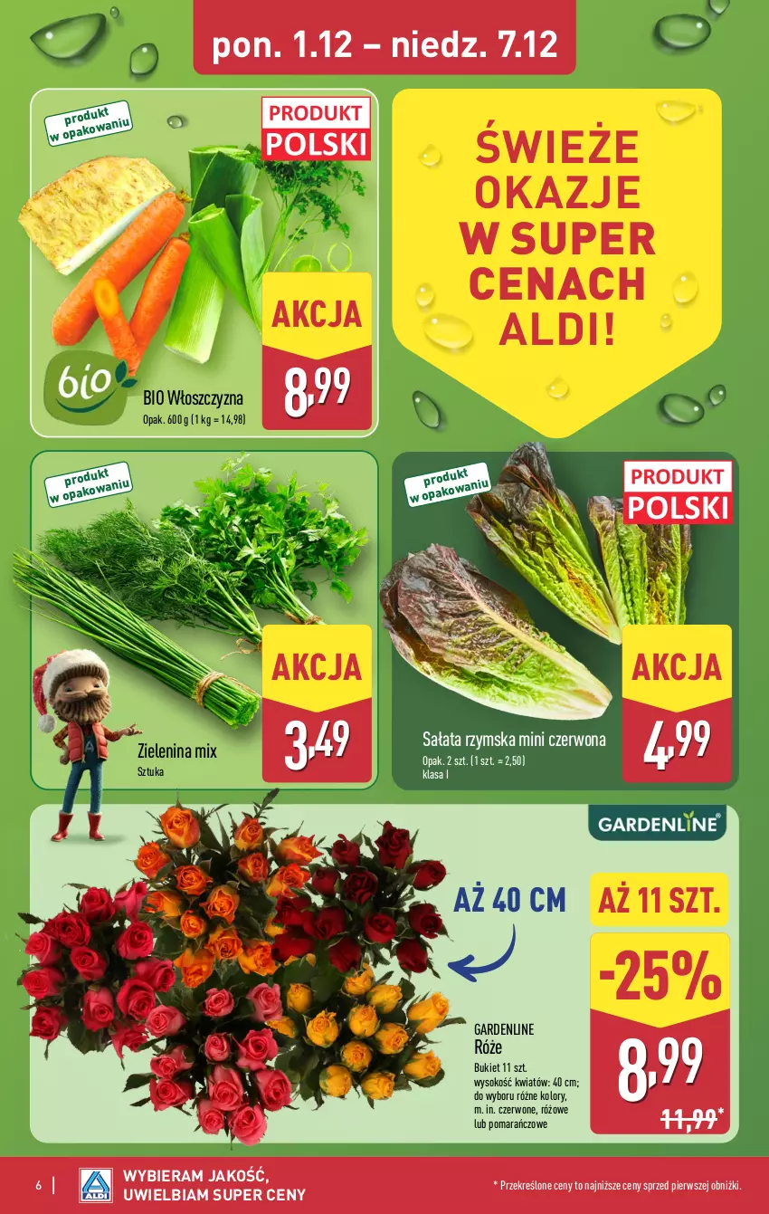 Gazetka promocyjna Aldi - Pełna oferta - ważna 01.12 do 07.12.2025 - strona 6 - produkty: Bukiet, Sałat, Sok