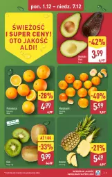 Gazetka promocyjna Aldi - Pełna oferta - Gazetka - ważna od 07.12 do 07.12.2025 - strona 3 - produkty: Mandarynki, Ananas, Kosz, Kiwi, Pomarańcze