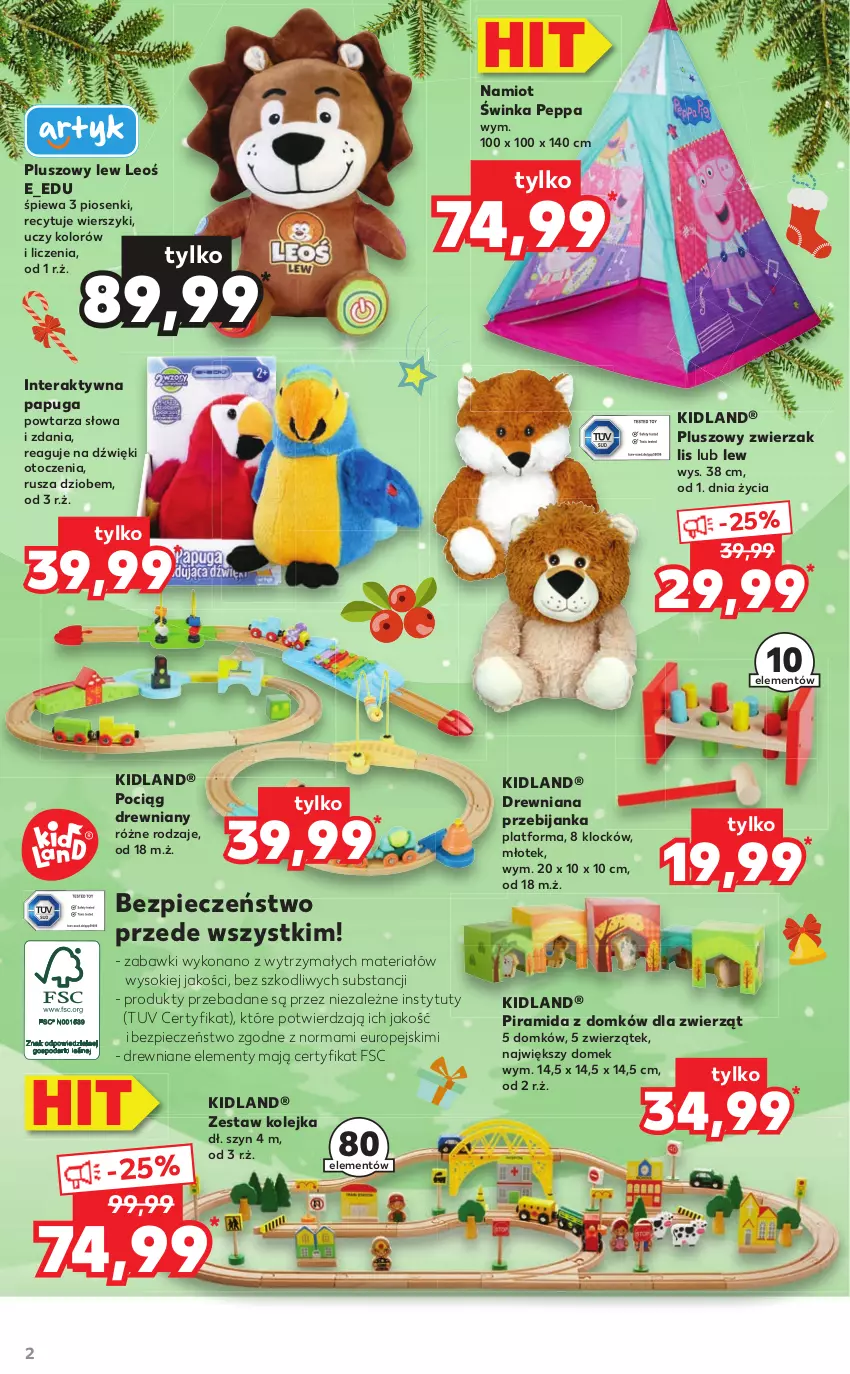 Gazetka promocyjna Kaufland - Katalog Zabawki NOWY - ważna 02.12 do 24.12.2021 - strona 2 - produkty: Inka, Kolejka, Młot, Młotek, Namiot, Olej, Piec, Pociąg, Sok, Tera